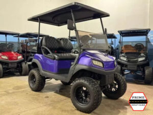 Phantom Purple Club Car 4 Passenger Lifted Golf Cart delray golf cart rental, golf cart rentals, rent golf cars